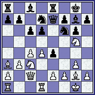    White plays Knight to g5, placing a tremendous pressure on e4.  (gcg_iva-yus_br91-pos6.gif, 45)   