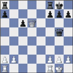   Analysis position of the Adams-Torre game. (After 16. Qxd6)   
