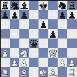   Black has just played the very controversial Queen captures Pawn/d4. This move has been both praised and roundly condemed by various different annotators.  