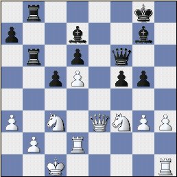     The position after 28...Bd7. Black plays by inspiration and intuition. (muh-gol_diag_20.jpg, 21 KB)    