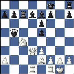    Black just played ...Qb5!? What should White play here?  (pills-lask-cs04_pos3.jpg, 20 KB)   