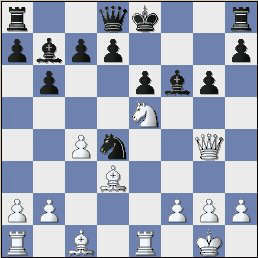   Analysis diagram # 2. White has just played  13. Qg4, the position os not very clear.  